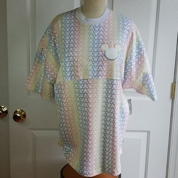 Disney Spirit Jersey Shirt Mickey Pride Rainbow WOMEN'S WOMAN'S Size Small - Picture 11 of 11